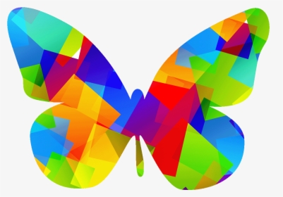 Sticker Papillon Pop Art Multicolore Ambiance Sticker - Pop Art Of A Butterfly, HD Png Download, Free Download