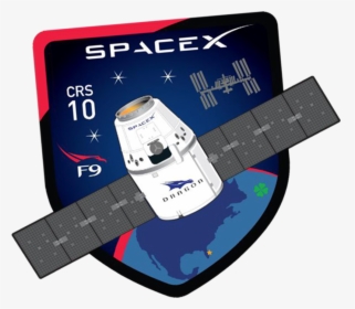 All Magic Crs 10 Moments Of The Spacex Webcast Crs - Spacex Crs 10 Mission Patch, HD Png Download, Free Download