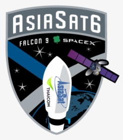 Spacex Asiasat6 Mission Patch"   Class="img Responsive - Asiasat, HD Png Download, Free Download