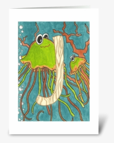 J For Jellyfish Greeting Card - Illustration, HD Png Download, Free Download