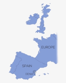Spainmap2 Copy - Transparent Europe Map Silhouette, HD Png Download, Free Download