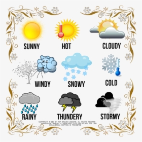 Words To Describe The Weather - Clip Art Weather, HD Png Download, Free Download