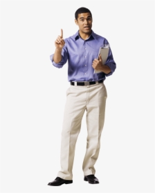 Dealing With Stress Try Exercise - Man Standing With Clipboard, HD Png Download, Free Download