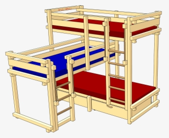 Triple Bunk Bed Type 1a - 3er Hochbett, HD Png Download, Free Download