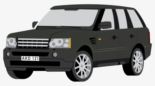 Land Rover Clipart Black And White - Range Rover Clipart, HD Png Download, Free Download