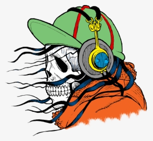 Skull Listening To Music, HD Png Download, Free Download