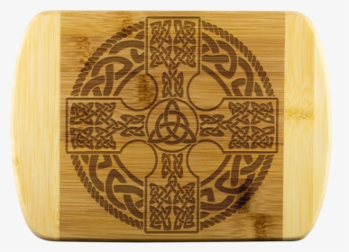 Celtic Cross Shield Round Edge Wood Cutting Board - Cutting Board, HD Png Download, Free Download
