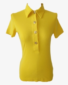 Yellow Pollo With Emblem Buttons By Tory Burch - Blouse, HD Png Download, Free Download