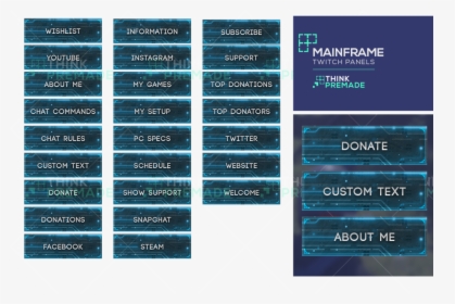 Twitch Panel Template Png, Transparent Png, Free Download