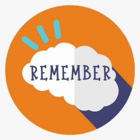 Remember Brain Thinking Icon - Circle, HD Png Download, Free Download