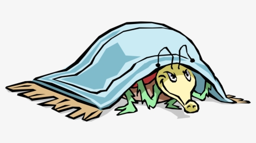 Vector Illustration Of Parasitic Bed Bug Insect Hides - Snug As A Bug In A Rug Gif, HD Png Download, Free Download