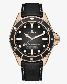 Edox Skydiver Military Limited Edition 80115 Brzn Ndr"  - Rolex Black And Rose Gold, HD Png Download, Free Download