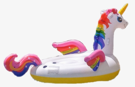 #pool #floaty #unicorn #sun #water #summer #white #rainbowhair - Inflatable, HD Png Download, Free Download