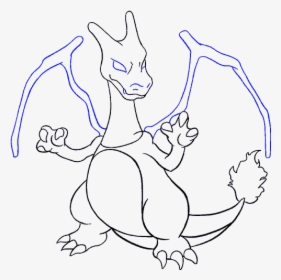 How To Draw Charizard - Easy Drawings For Pokemon Charizard, HD Png Download, Free Download