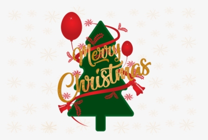 Christmas Tree And Saying Have A Merry Christmas - Illustration, HD Png Download, Free Download