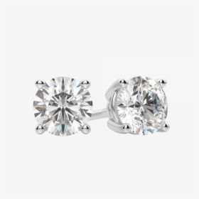Round Cut Stud Earrings, HD Png Download, Free Download