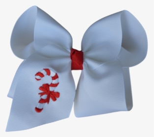 Candy Cane Embroidered Bow - Maple Leaf, HD Png Download, Free Download