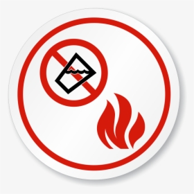 Do Not Extinguish With Water Iso Sign - Circle, HD Png Download, Free Download