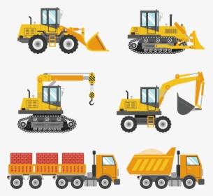Sticker Excavator Wall Decal Truck - Construction Clipart Sticker, HD Png Download, Free Download