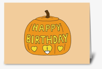 Halloween Birthday Greeting Card - Jack-o'-lantern, HD Png Download, Free Download