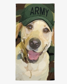 Lady Liberty The Yellow Lab With Navy Army - Labrador Army, HD Png Download, Free Download