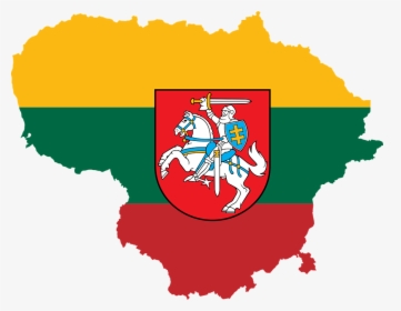 Lithuania Flag With Coat Of Arms, HD Png Download, Free Download