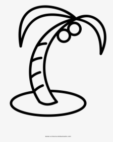 Palm Tree Coloring Page, HD Png Download, Free Download