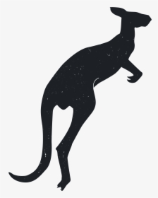 Dog Silhouette Kangaroo Animal - Kangaroo Silhouette Png, Transparent Png, Free Download