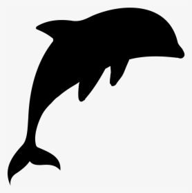 Transparent Dolphin Black And White Clipart - Easy Silhouettes Of Animals, HD Png Download, Free Download