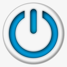 Blue Power Sign Button Png Clip Arts For Web , Png - Botão Power Azul, Transparent Png, Free Download