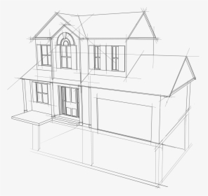 House-lineart - Sketch, HD Png Download, Free Download