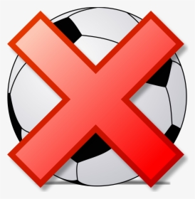 Cancel Png Clipart , Png Download - Crossed Out Soccer Ball, Transparent Png, Free Download
