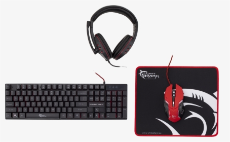 White Shark Keyboard Mouse Mouse Pad Headset Gc 4101 - Keyboard, HD Png Download, Free Download