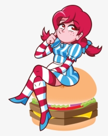 Cartoon Wendy Fast Food, HD Png Download, Free Download