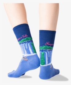 Women"s Niagara Falls Crew Socks In Dark Blue Front"  - Sock, HD Png Download, Free Download