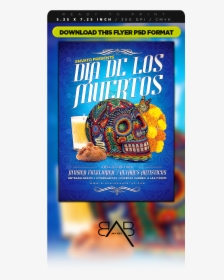 Dia De Los Muertos Flyer Template , Png Download - Poster, Transparent Png, Free Download