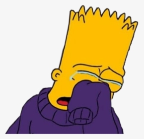 Sad Miserable Simpsons Cry Crying Hurt Freetoedit Clipart - Broken Heart Sad Cartoon, HD Png Download, Free Download
