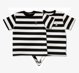 White And Black Striped T Shirt For Kids, HD Png Download, Free Download