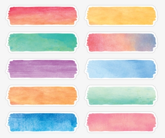 Watercolor Labels - Watercolour Labels, HD Png Download, Free Download