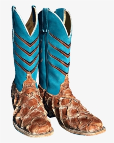 Country Boots Png - Men's Turquoise Cowboy Boots, Transparent Png, Free Download