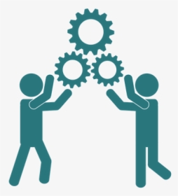 People With Gears Image - Teamwork Icon White Background, HD Png Download, Free Download