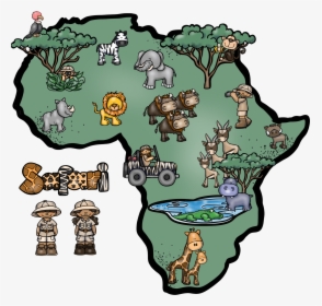 Safari In Africa Cartoon Png, Transparent Png, Free Download