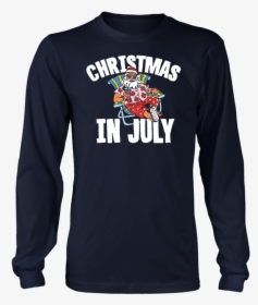 Christmas In July Funny Santa Cocktail T Shirt - Long-sleeved T-shirt, HD Png Download, Free Download