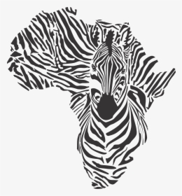 African Zebra Map - Africa Map With Zebra, HD Png Download, Free Download