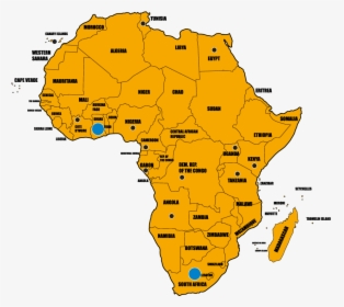 Names Of All The Africa Countries , Png Download - Africa Map Names Png, Transparent Png, Free Download