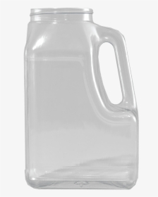 Clear Food Grade Pvc Plastic Slant Handle Container, - Glass Bottle, HD Png Download, Free Download