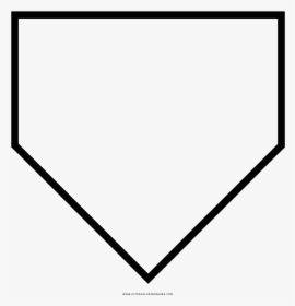 Home Plate Png - Home Plate Baseball Coloring Page, Transparent Png, Free Download
