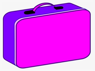 Lunch Box Purple And Pink Lunch Clip Art At Vector - Clip Art Girl Lunch Box, HD Png Download, Free Download