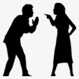 Silhouette Of Two People Arguing, HD Png Download, Free Download