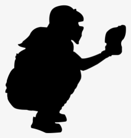 Baseball Player Clipart Catcher Png Royalty Free Library - Softball Catcher Clipart, Transparent Png, Free Download